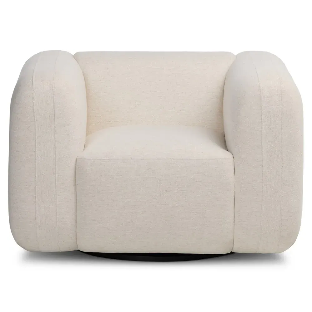 Nara Crypton Nomad Snow Swivel Chair - Cream