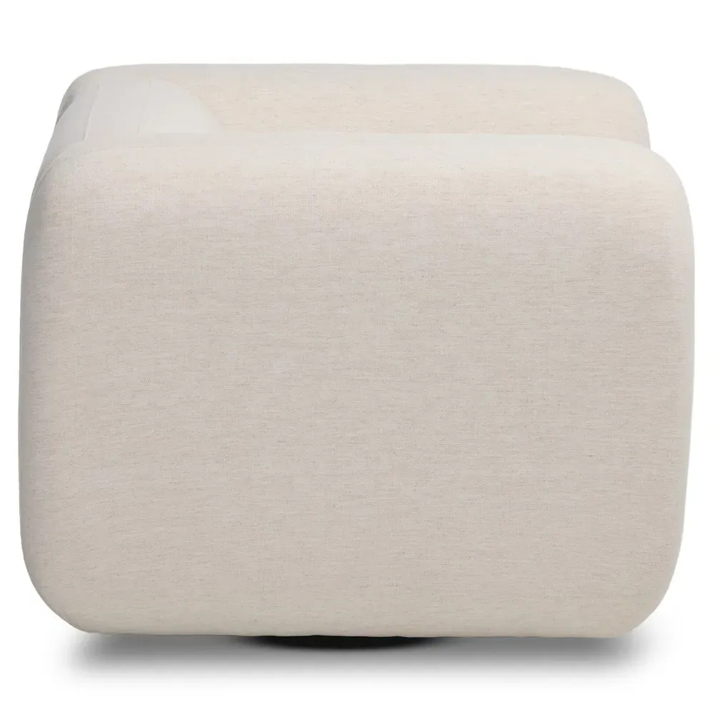 Nara Crypton Nomad Snow Swivel Chair - Cream