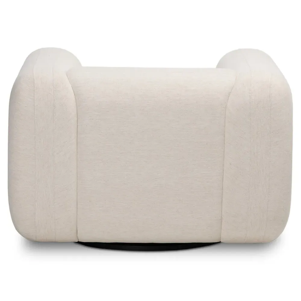 Nara Crypton Nomad Snow Swivel Chair - Cream