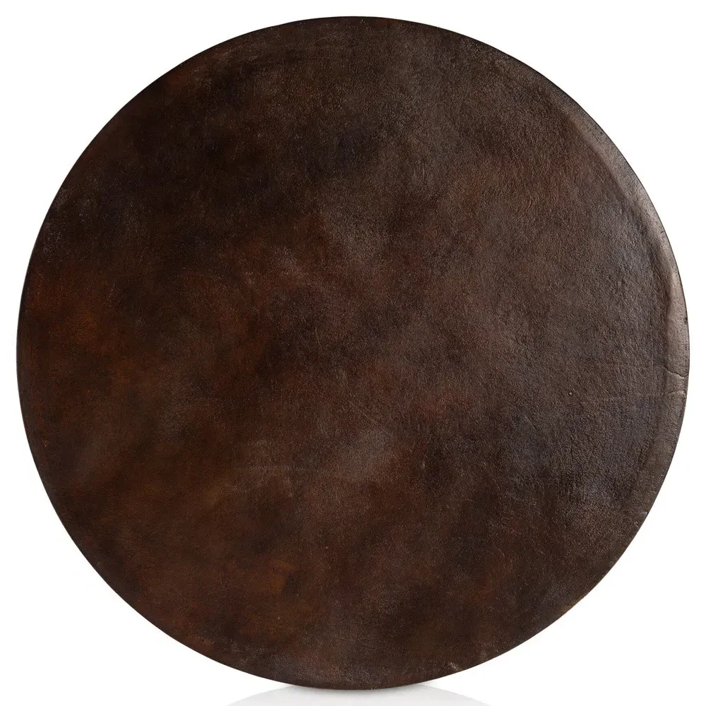 Narcissa Round Coffee Table - Brown, Aluminum