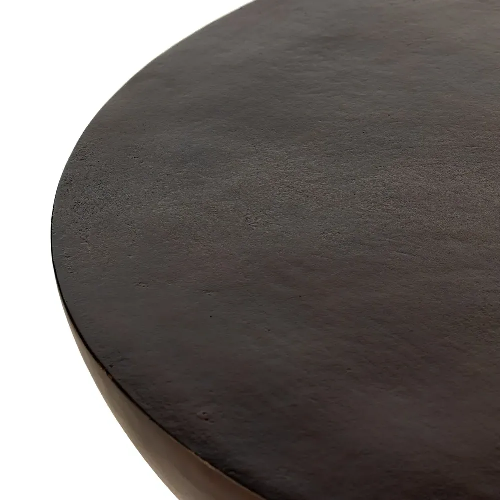 Narcissa Round Coffee Table - Brown, Aluminum