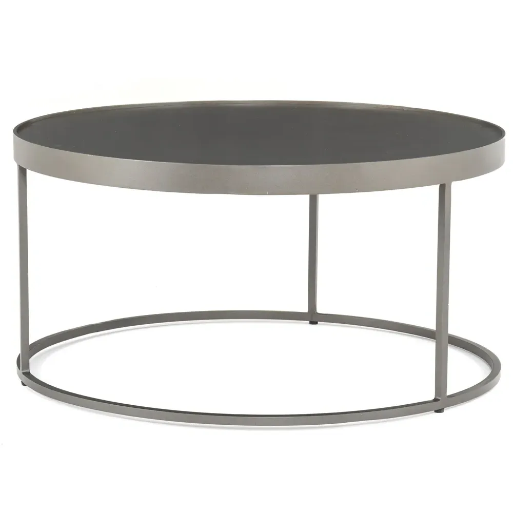 Nash Round Nesting Coffee Table - White, Marble
