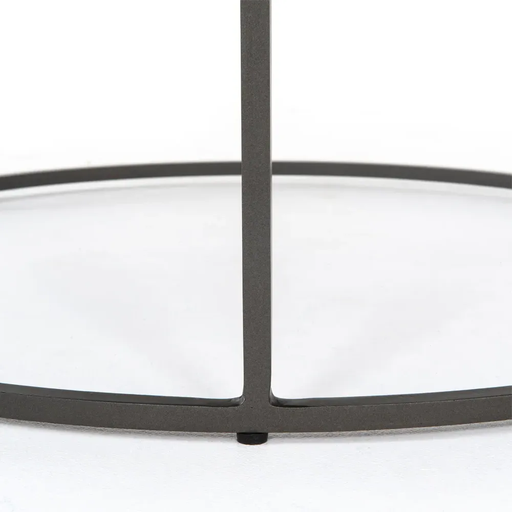 Nash Round Nesting Coffee Table - White, Marble