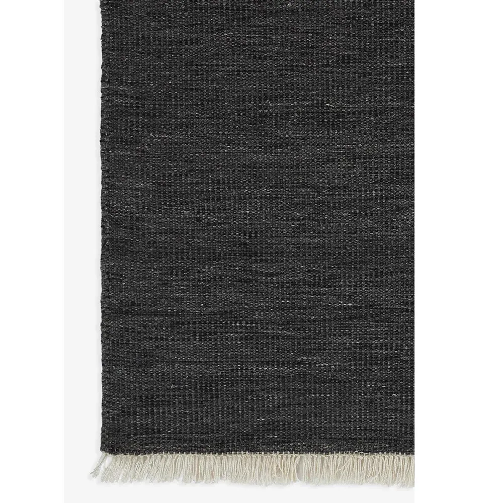 Natalia Striated Indoor Outdoor Rug - Black, PET Fiber