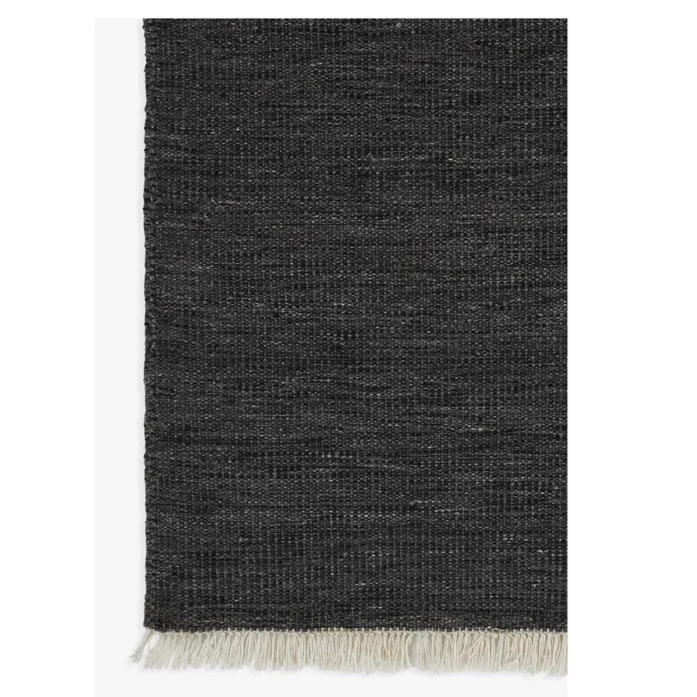 Natalia Striated Indoor Outdoor Rug - Black, PET Fiber