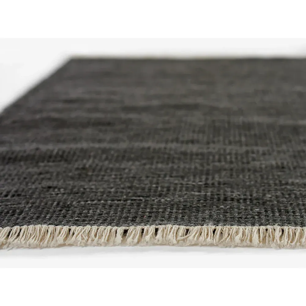 Natalia Striated Indoor Outdoor Rug - Black, PET Fiber