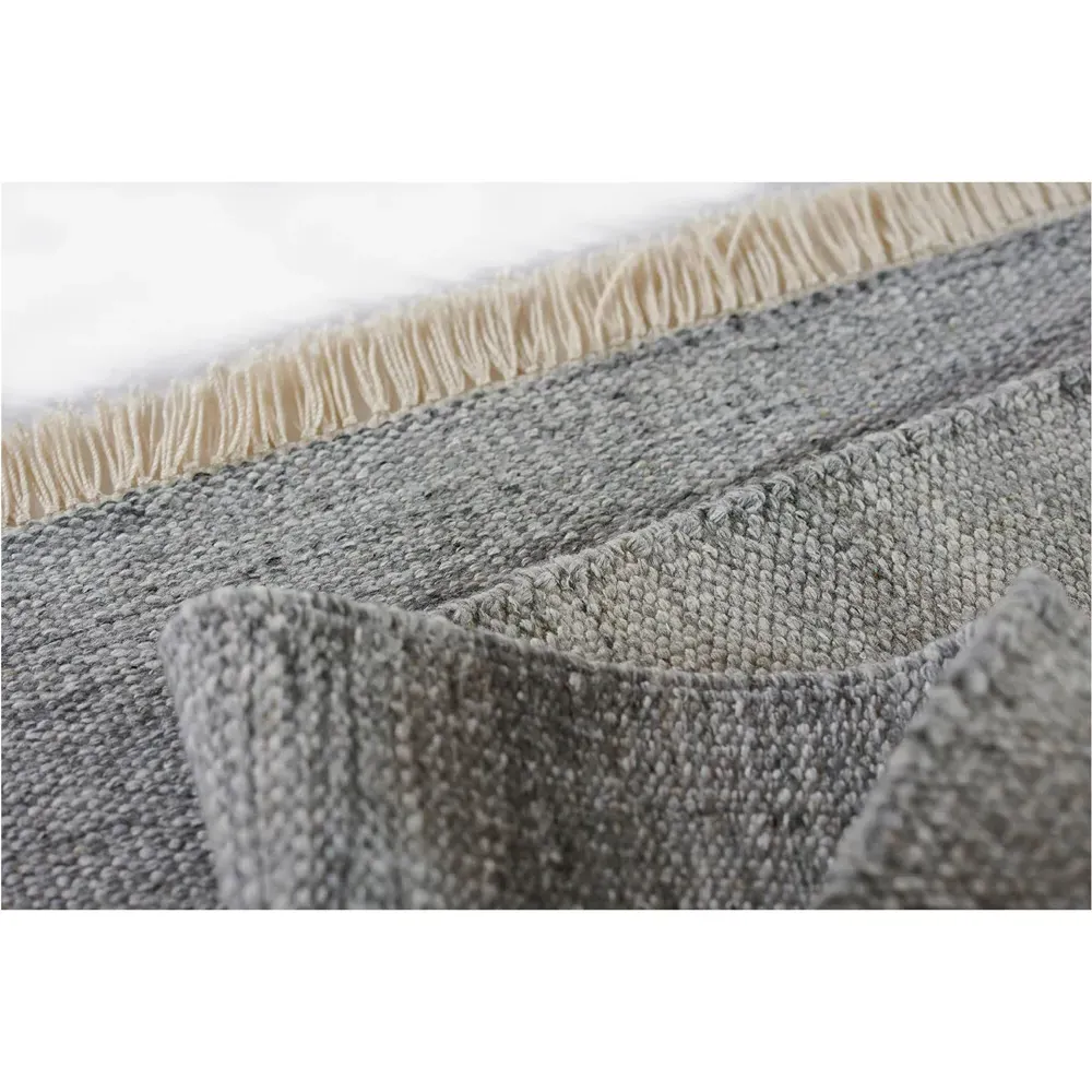 Natalia Striated Indoor Outdoor Rug - Silver, PET Fiber