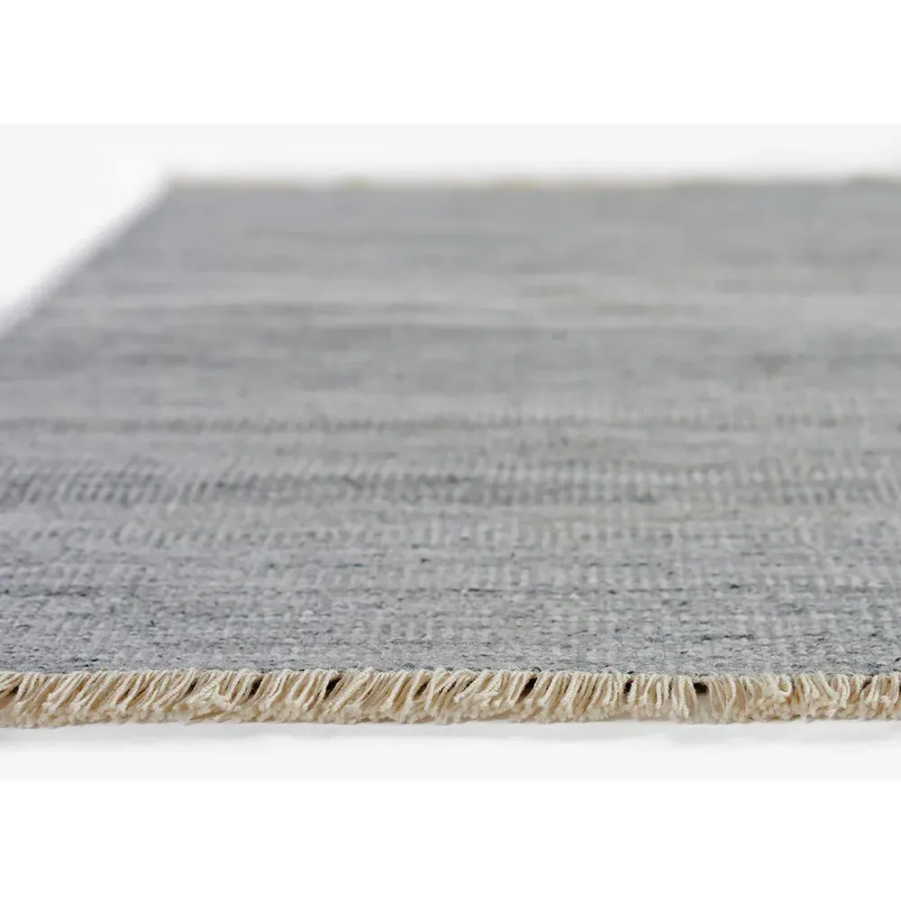 Natalia Striated Indoor Outdoor Rug - Silver, PET Fiber