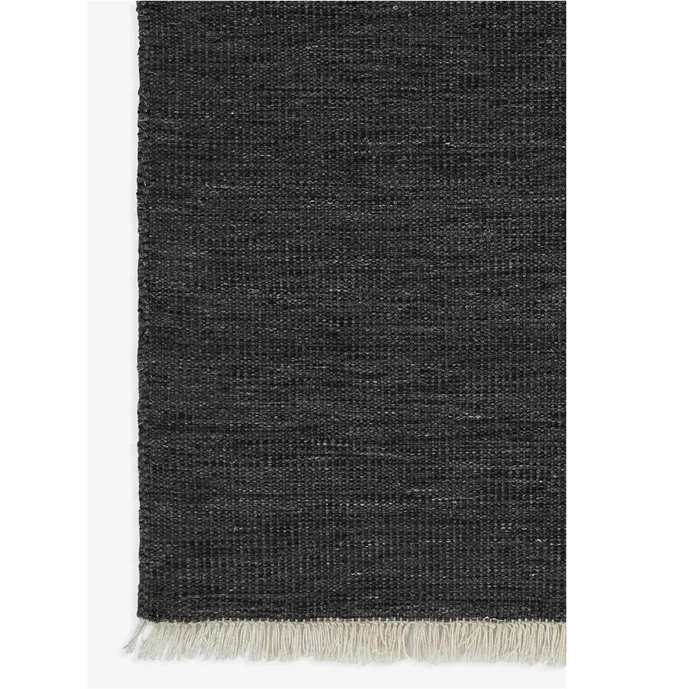 Natalia Striated Indoor Outdoor Runner Rug - Black, PET Fiber