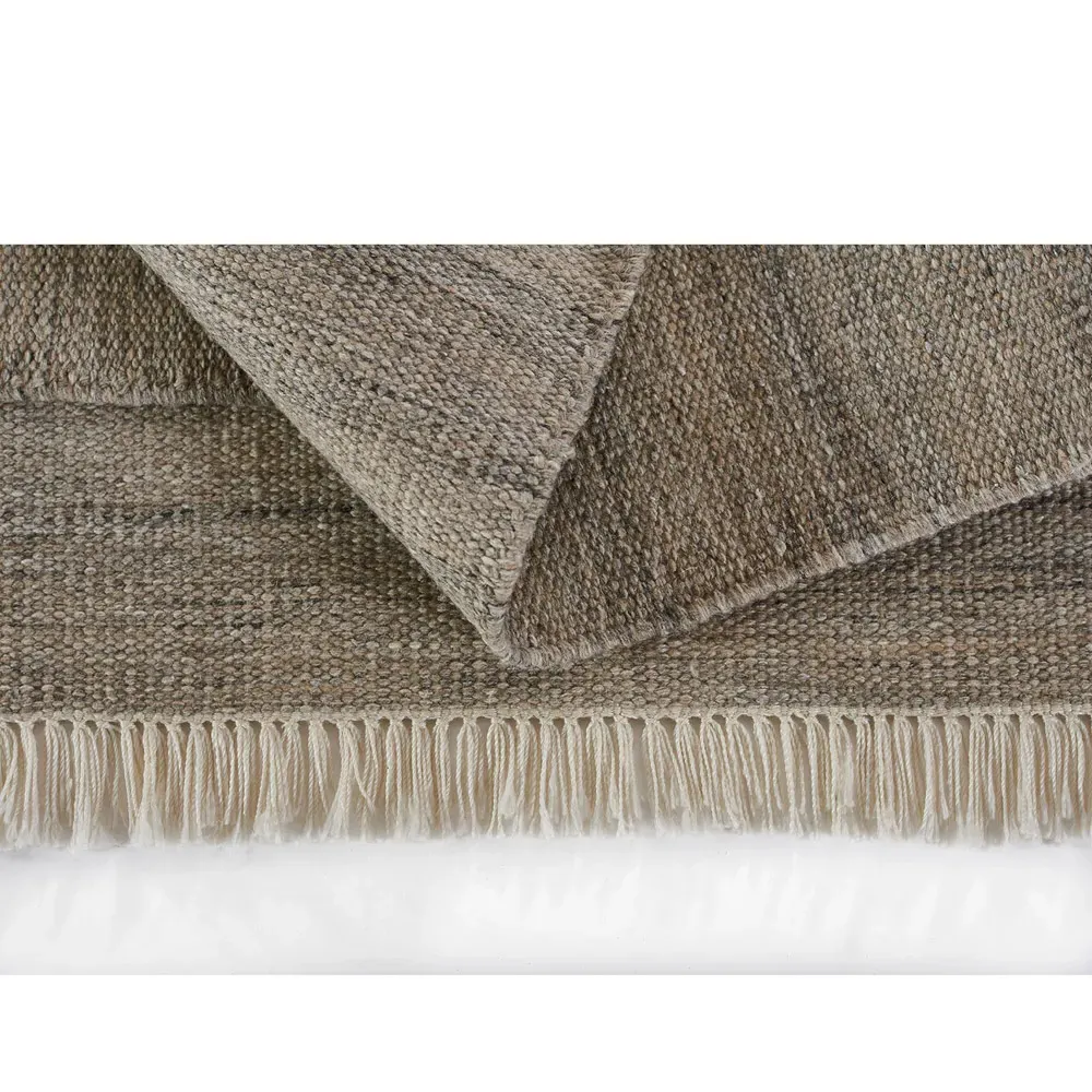 Natalia Striated Indoor Outdoor Runner Rug - Grey, PET Fiber