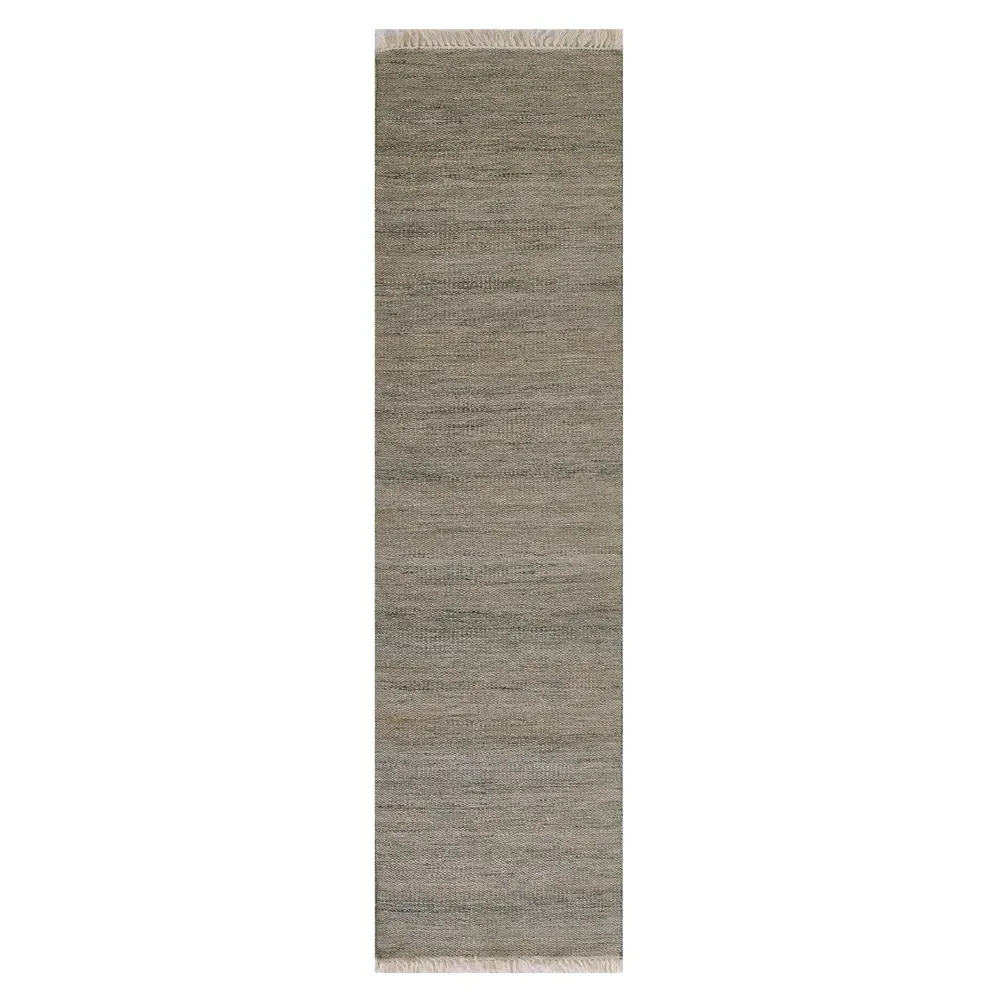 Natalia Striated Indoor Outdoor Runner Rug - Grey, PET Fiber