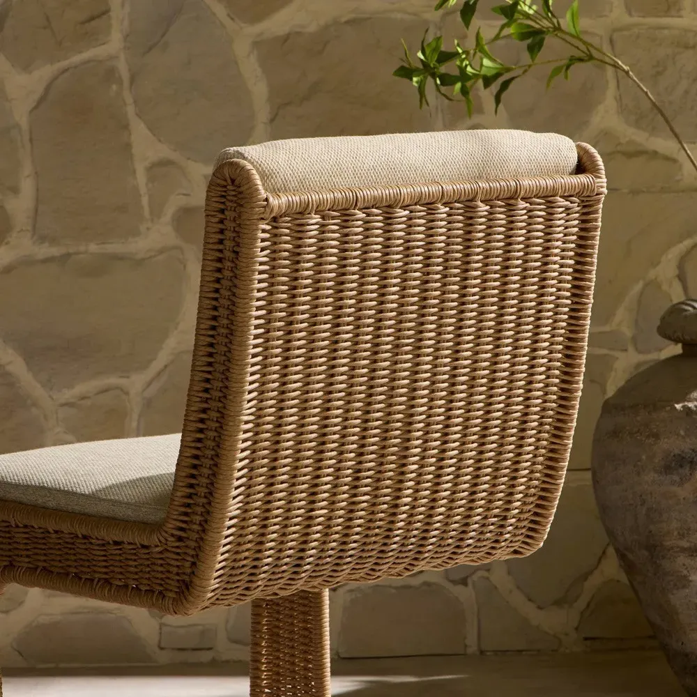 Natasha Woven Outdoor Dining Chair - Brown, Polyethylene