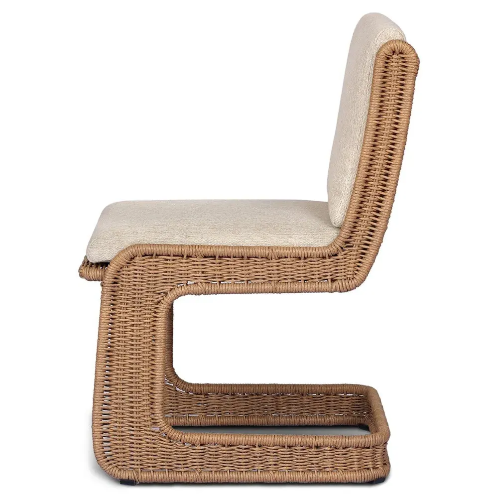 Natasha Woven Outdoor Dining Chair - Brown, Polyethylene