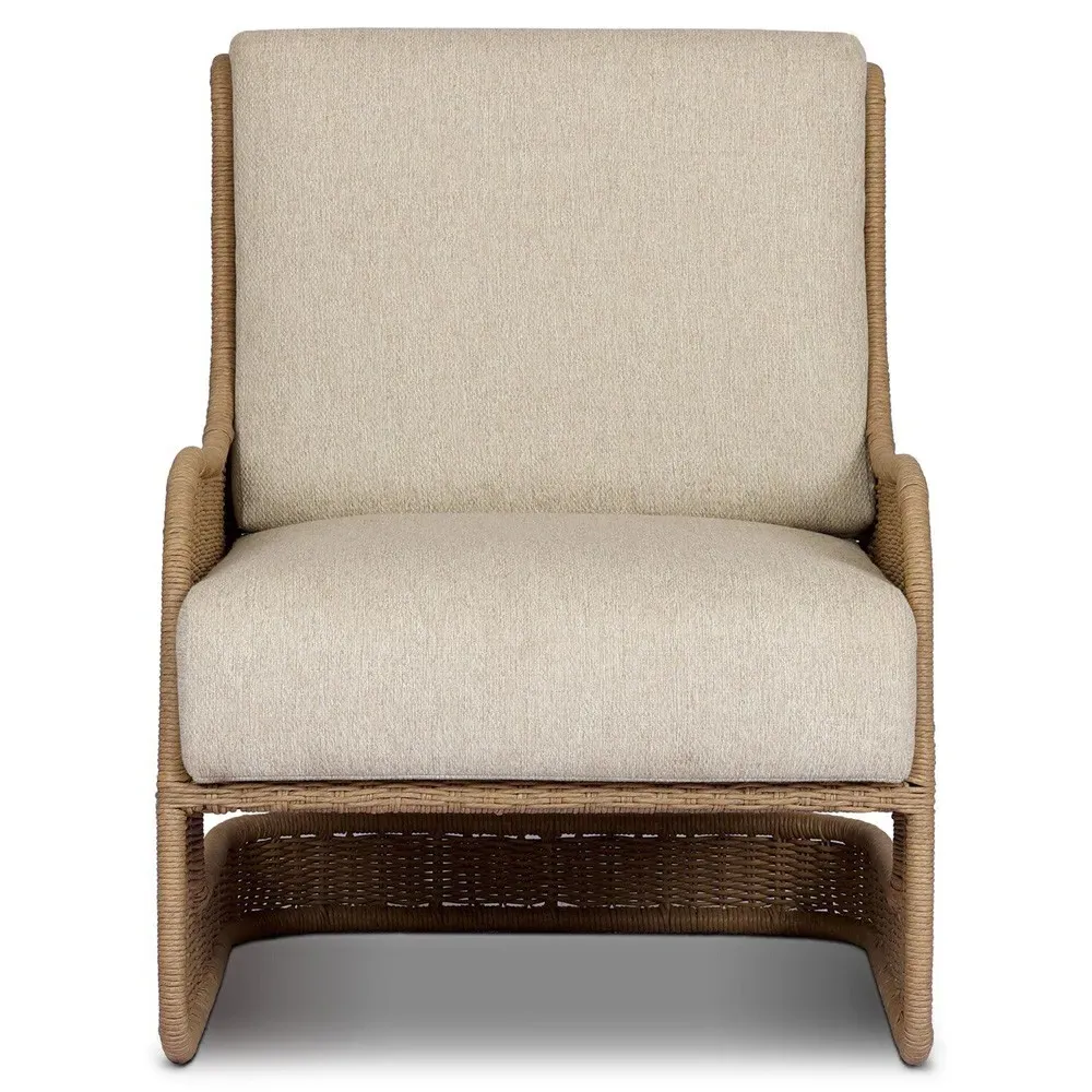 Natasha Woven Outdoor Lounge Chair - Brown, Polyethylene