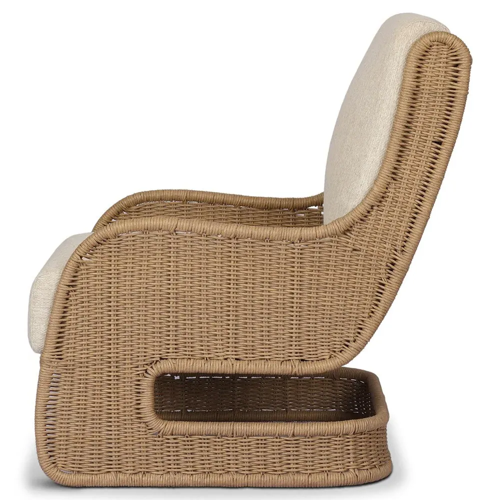 Natasha Woven Outdoor Lounge Chair - Brown, Polyethylene