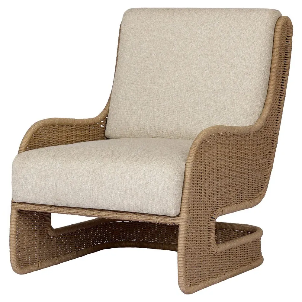 Natasha Woven Outdoor Lounge Chair - Brown, Polyethylene