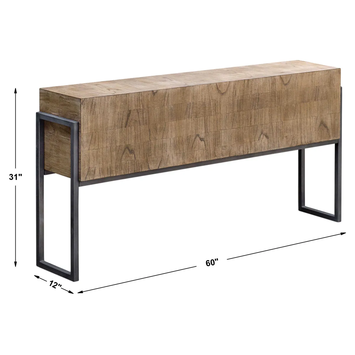 Nathan Console Table - Brown, Mahogany