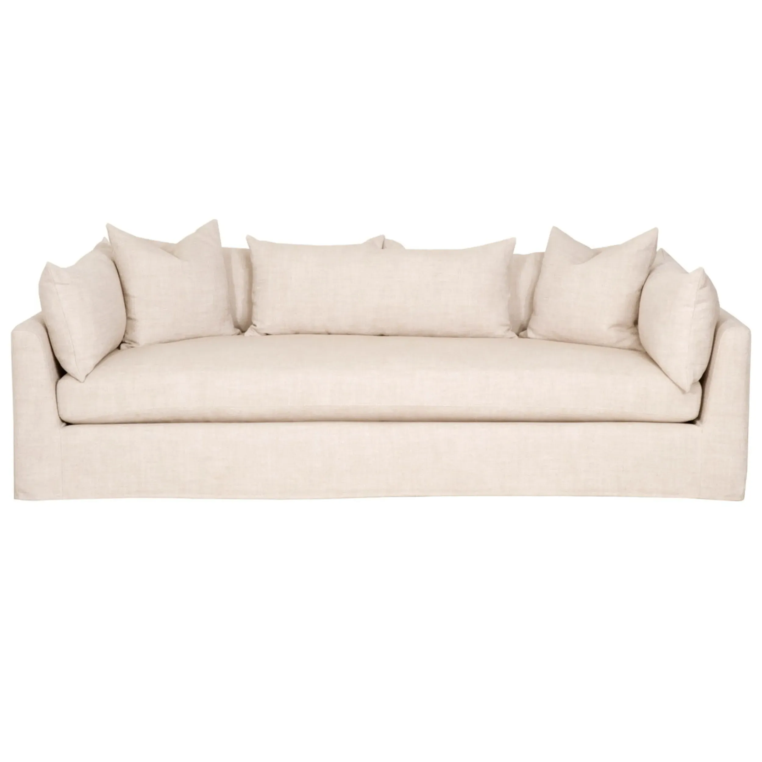 Nathan Slipcovered Sofa - Beige, Birch Wood image