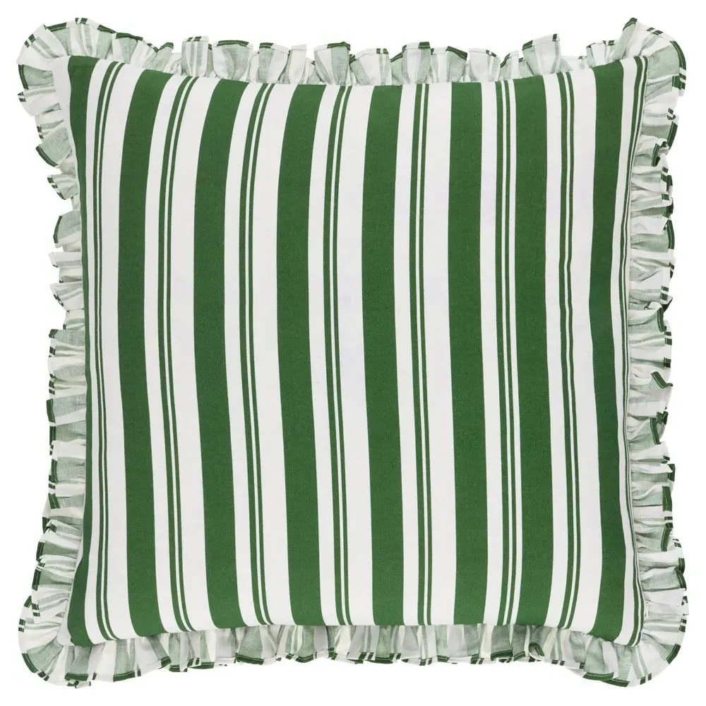 Nathaniel 18x18 Linear Throw Pillow - Green, Cotton
