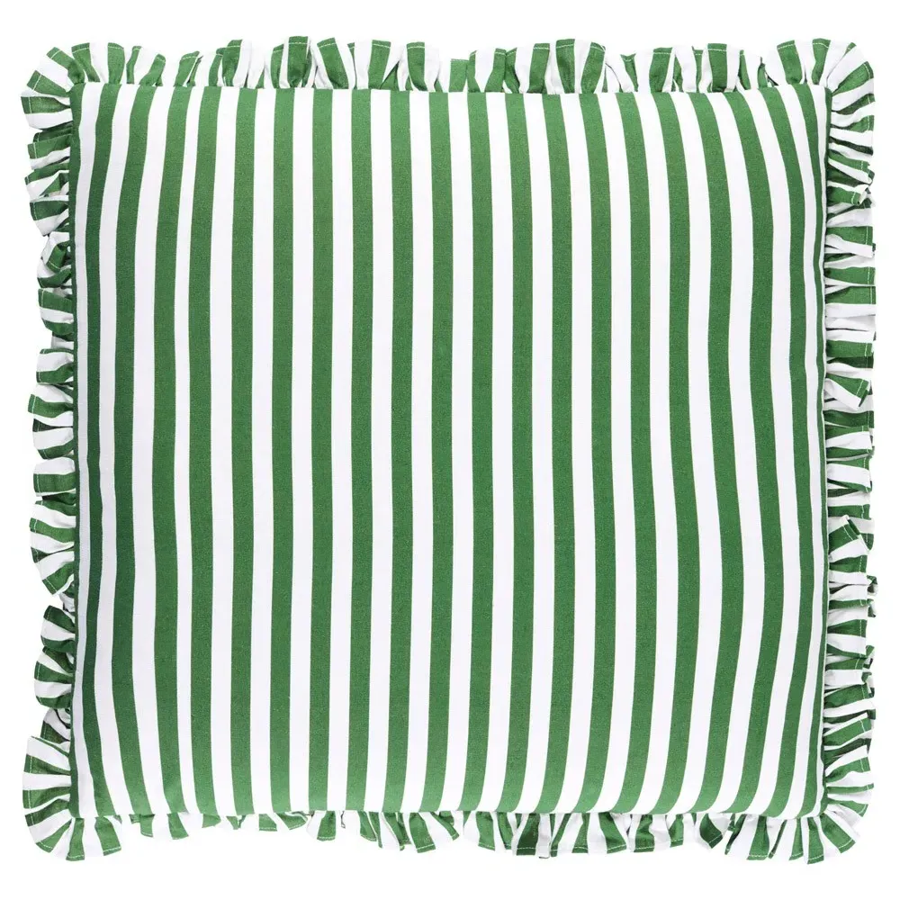 Nathaniel 18x18 Striped Throw Pillow - Green, Cotton