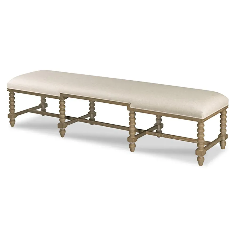 Nathaniel Oak Bench - Vintage Brown, Oak