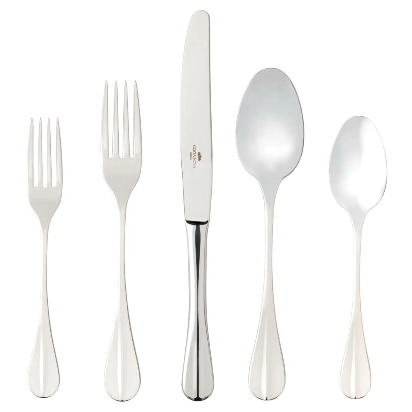 Nau 5 Piece Flatware Set - Silver, Stainless Steel image