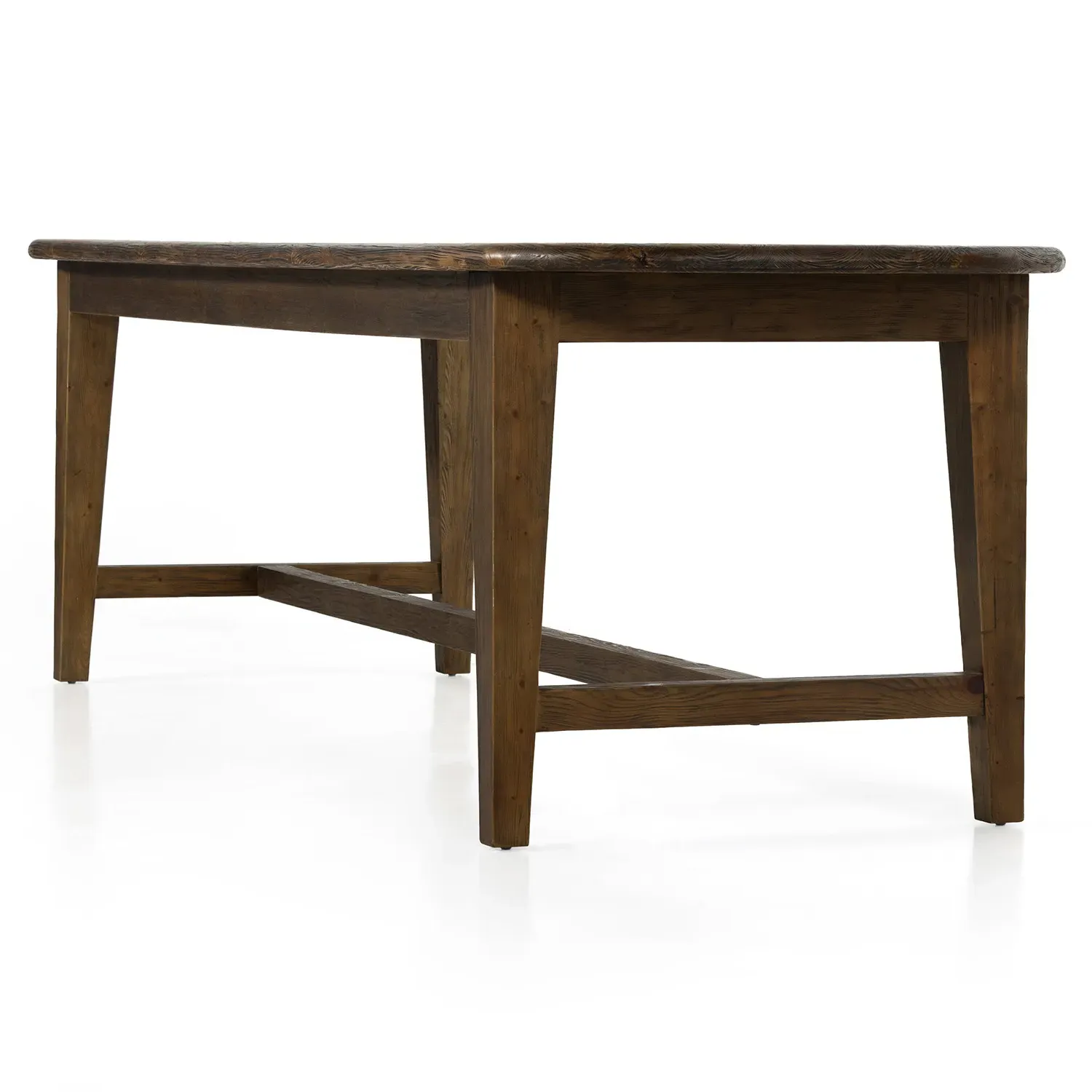 Nayden Large Oval Trestle Dining Table - Brown, Pine Wood