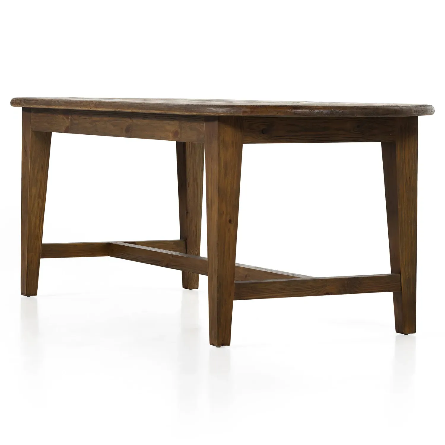 Nayden Small Oval Trestle Dining Table - Brown, Pine Wood
