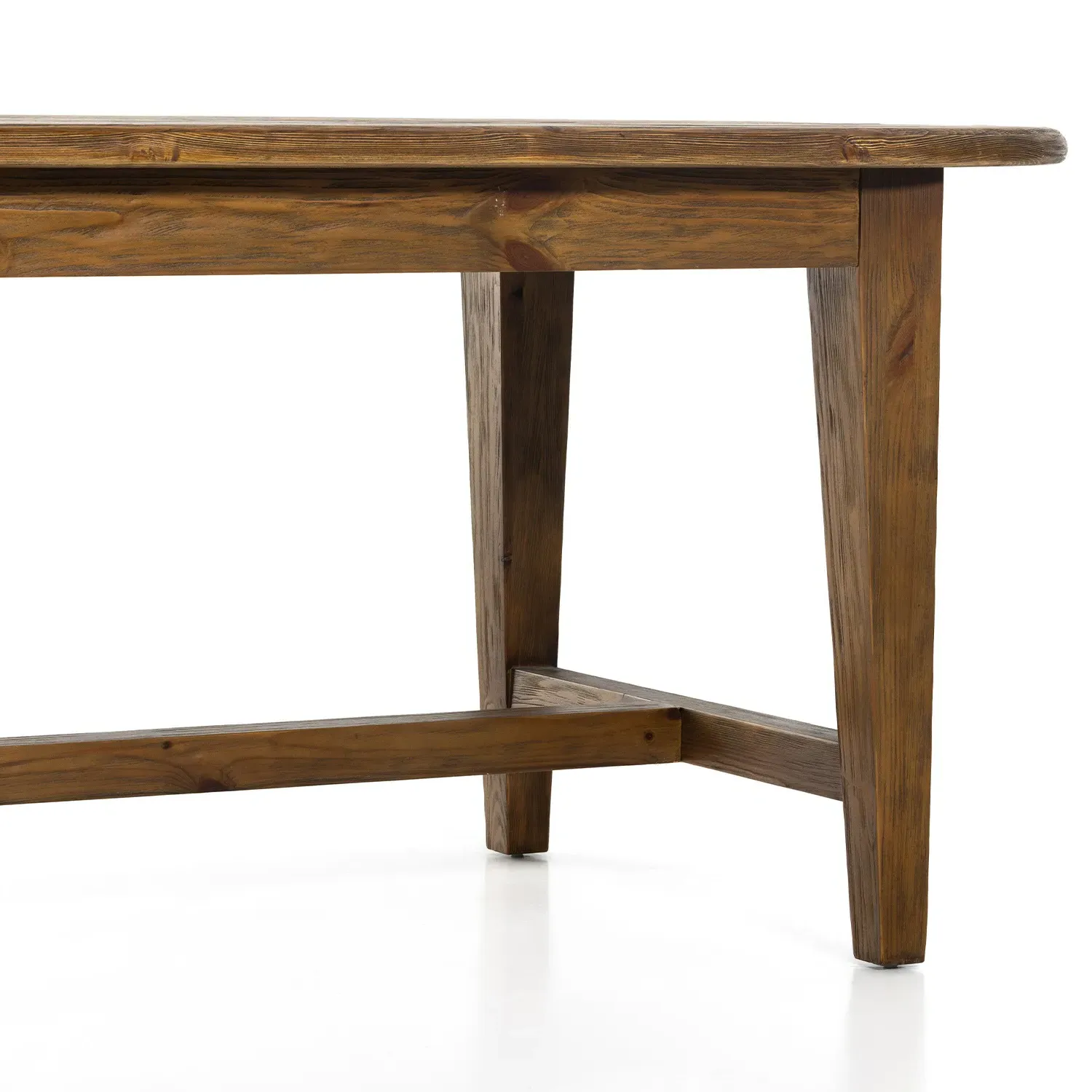 Nayden Small Oval Trestle Dining Table - Brown, Pine Wood