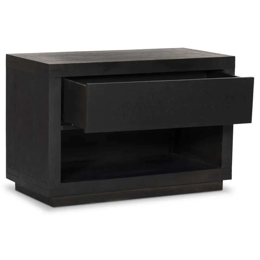 Nayeli Nightstand - Black, Oak