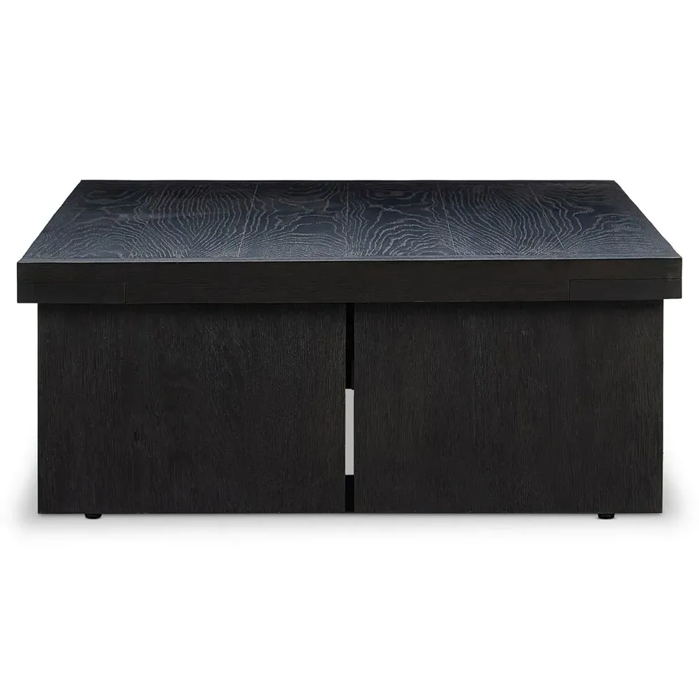 Nayeli Rectangular Coffee Table - Black, Oak