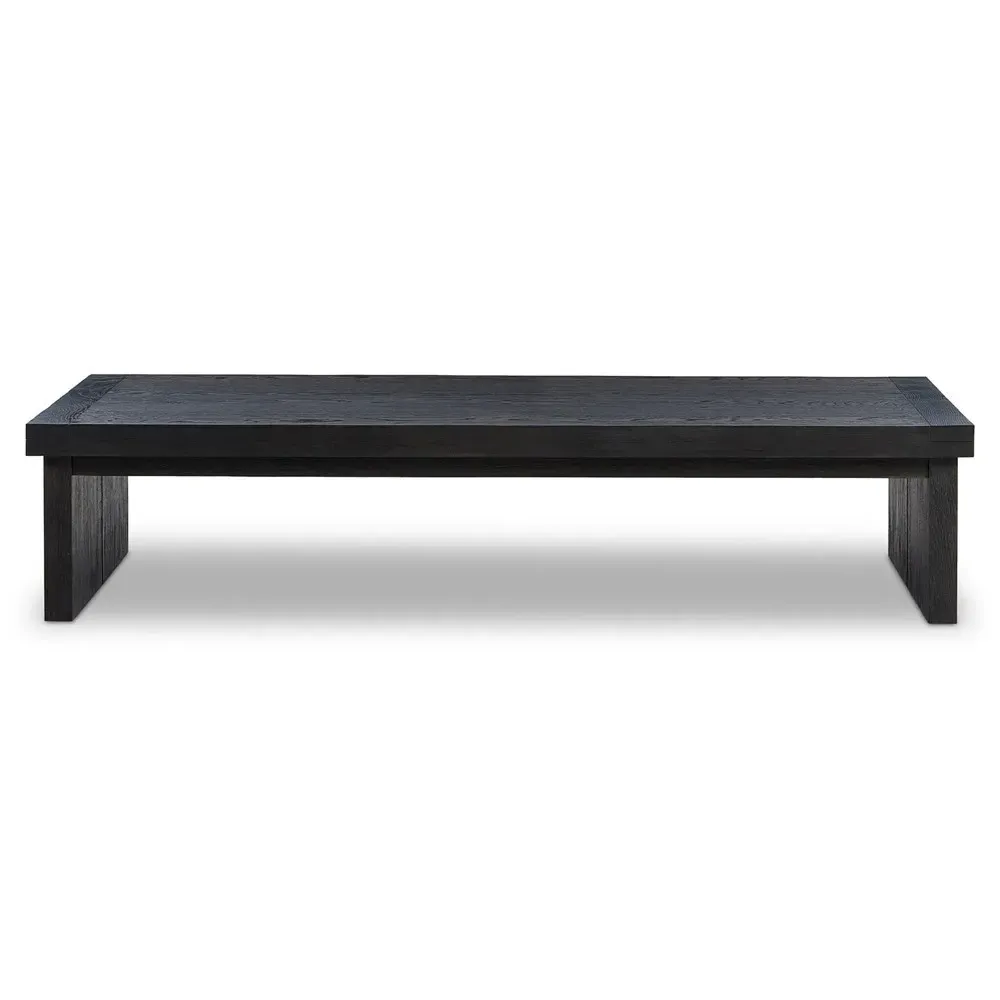 Nayeli Rectangular Coffee Table - Black, Oak