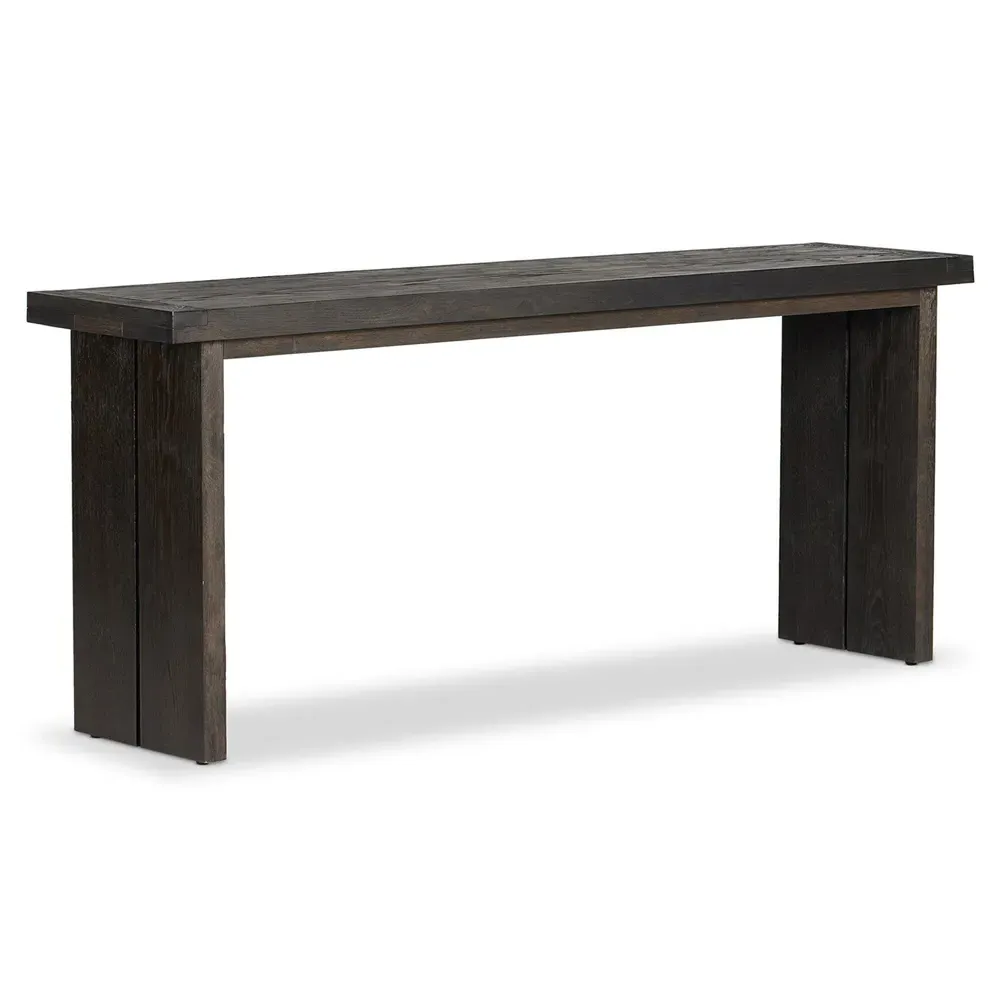 Nayeli Rectangular Console Table - Black, Oak