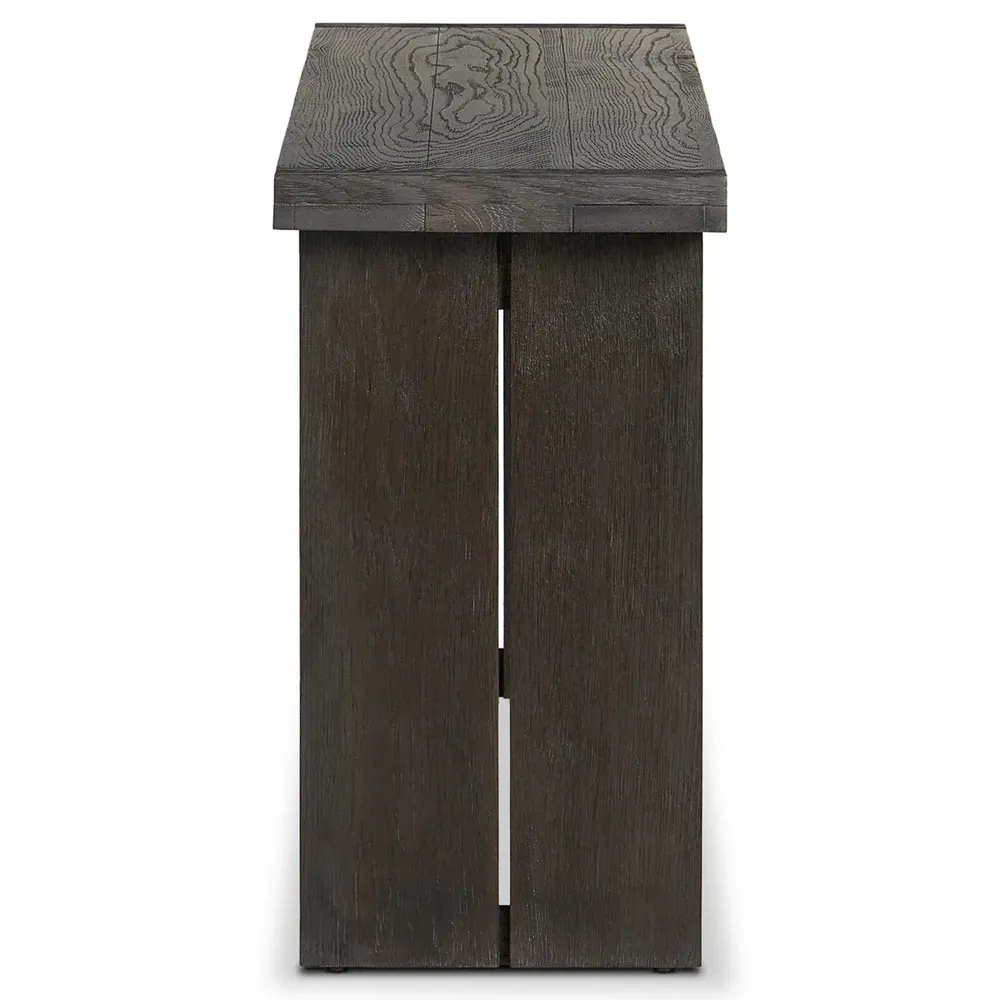 Nayeli Rectangular Console Table - Black, Oak