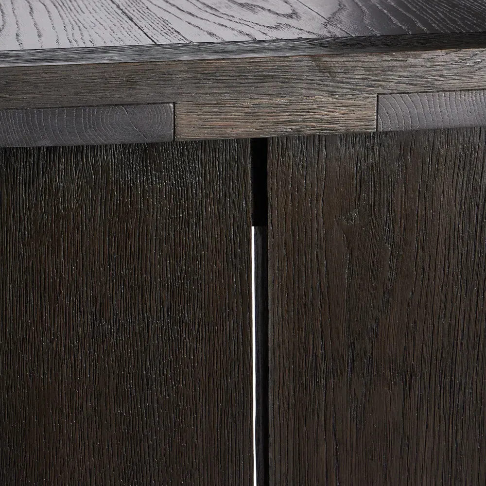 Nayeli Rectangular Console Table - Black, Oak