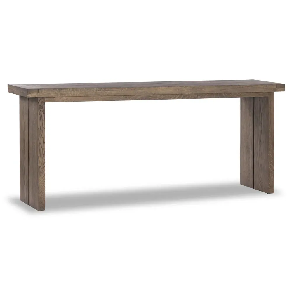 Nayeli Rectangular Console Table - Brown, Oak