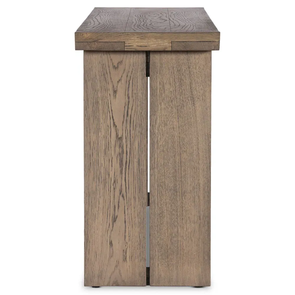 Nayeli Rectangular Console Table - Brown, Oak