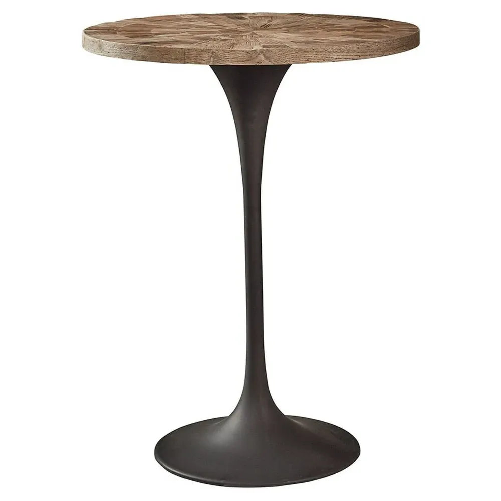 Neah Square Bar Table - Brown, Elm Wood image