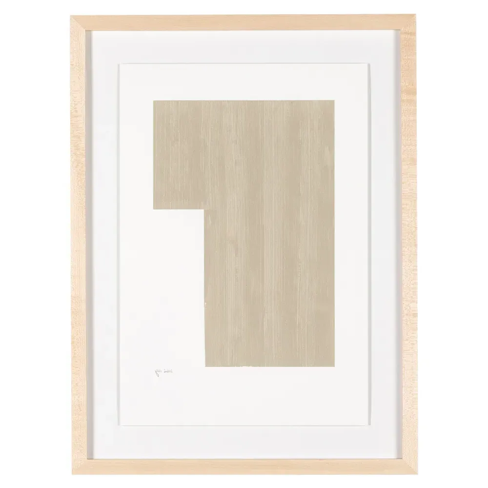 Negative In Taupe Painting 24x18 - Taupe, Textured Paper image