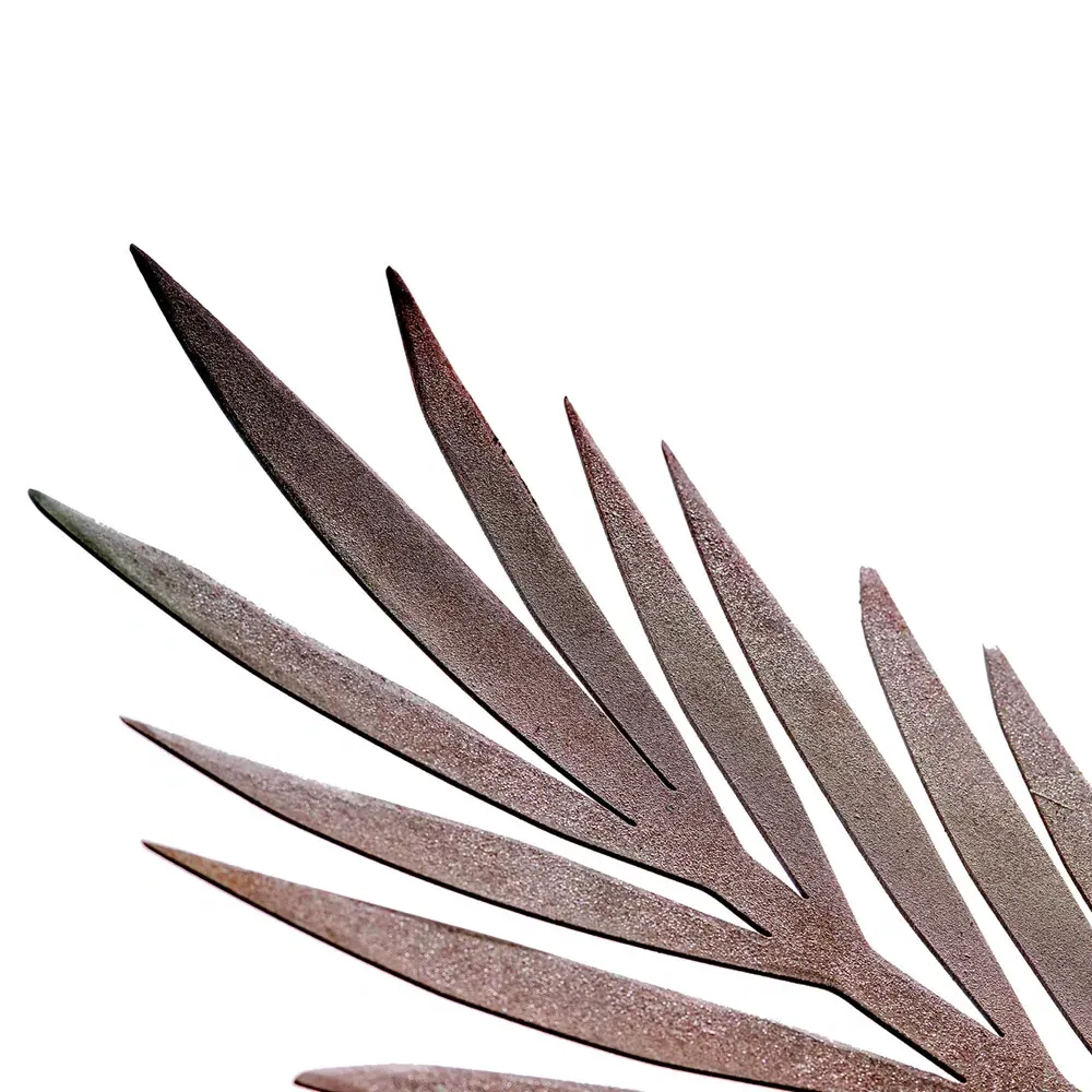 Nelu Palm Frond Chandelier - Brown, Steel