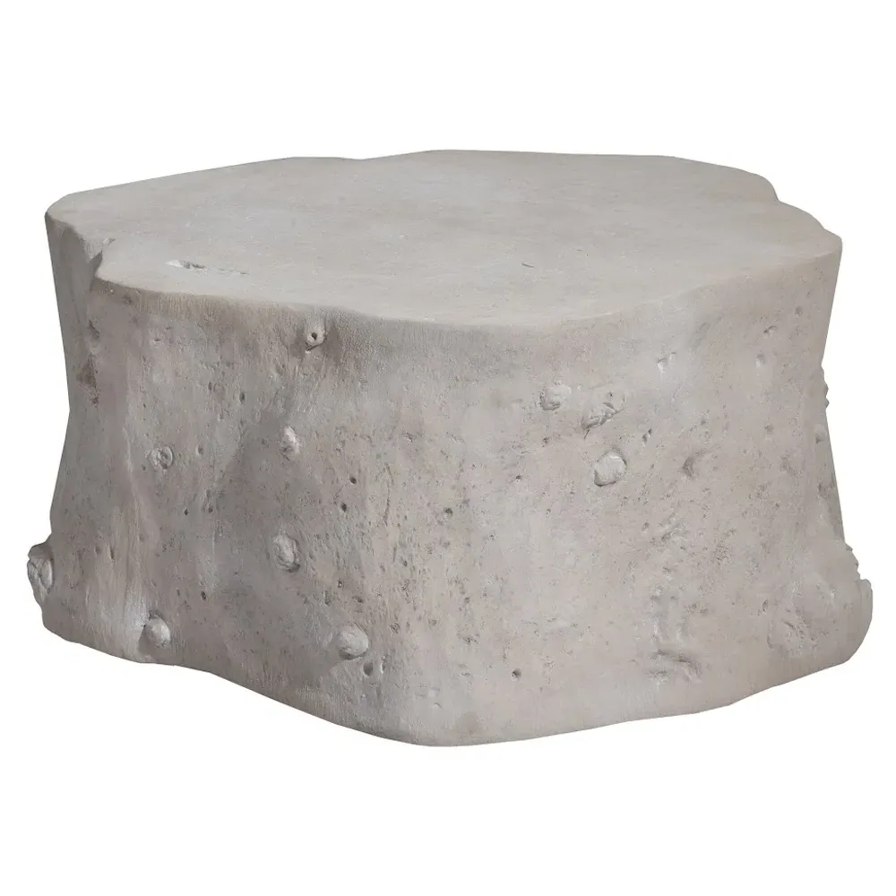 Nephele Block Coffee Table - Off-White, Resin