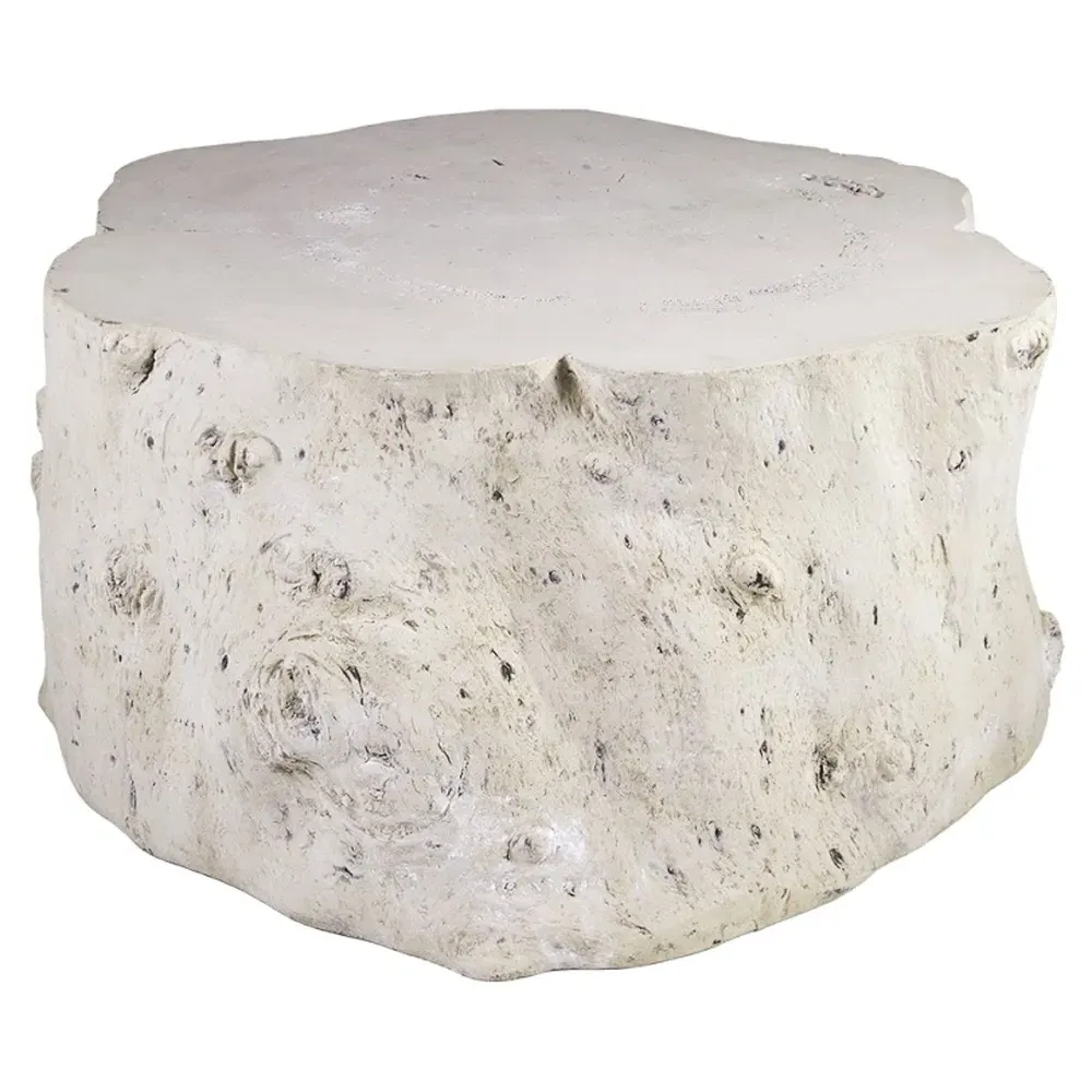 Nephele Block Coffee Table - Off-White, Resin