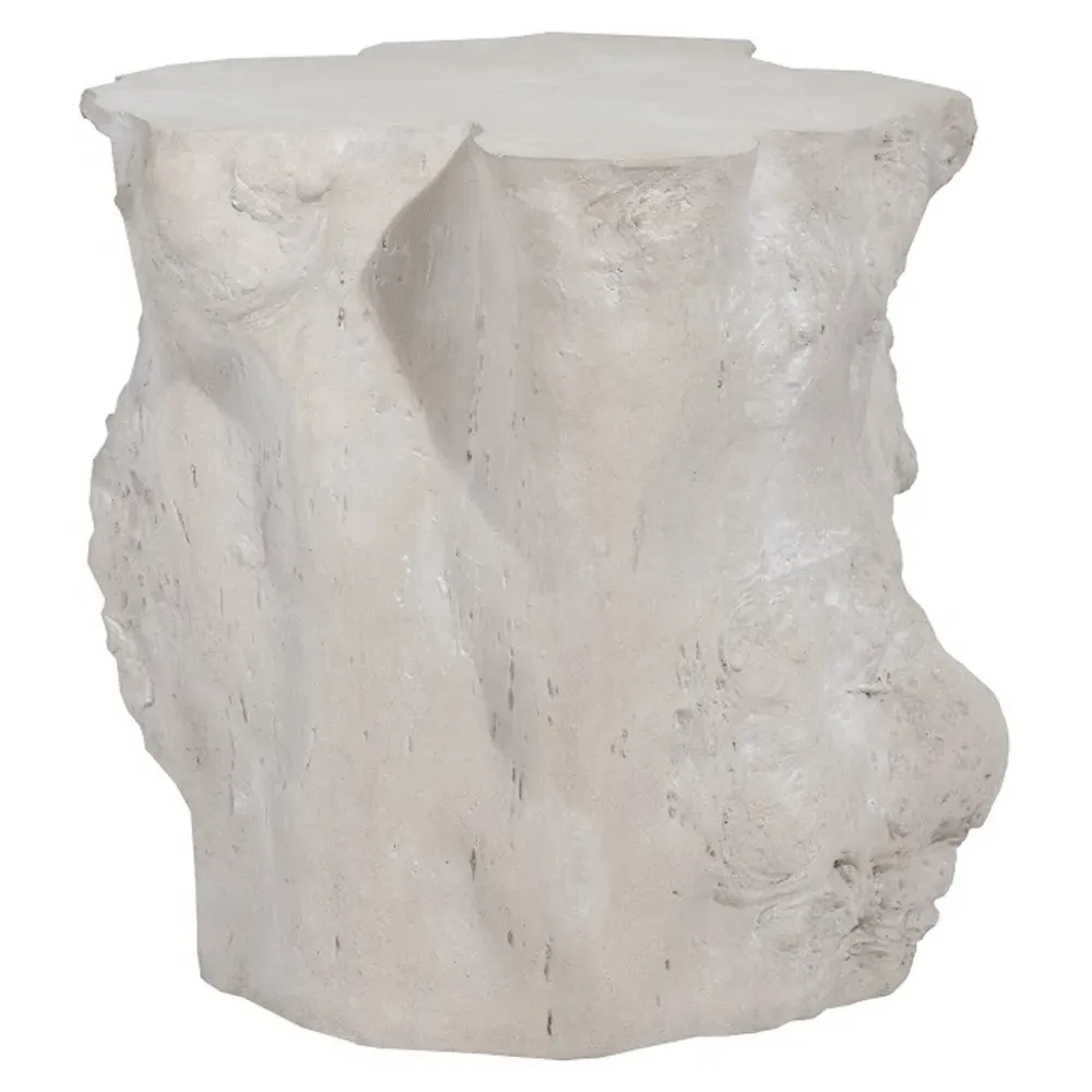 Nephele Block Side Table - Off-White, Resin