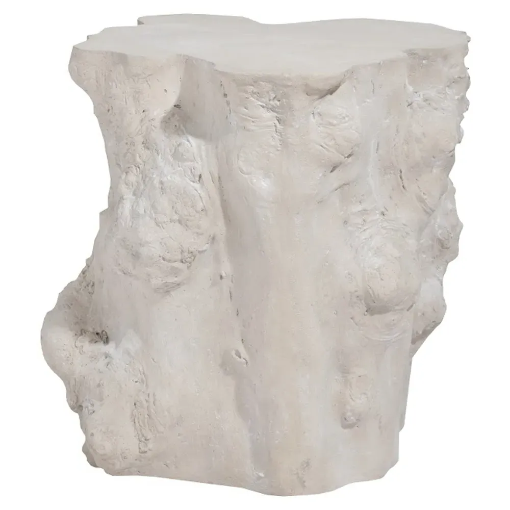Nephele Block Side Table - Off-White, Resin image