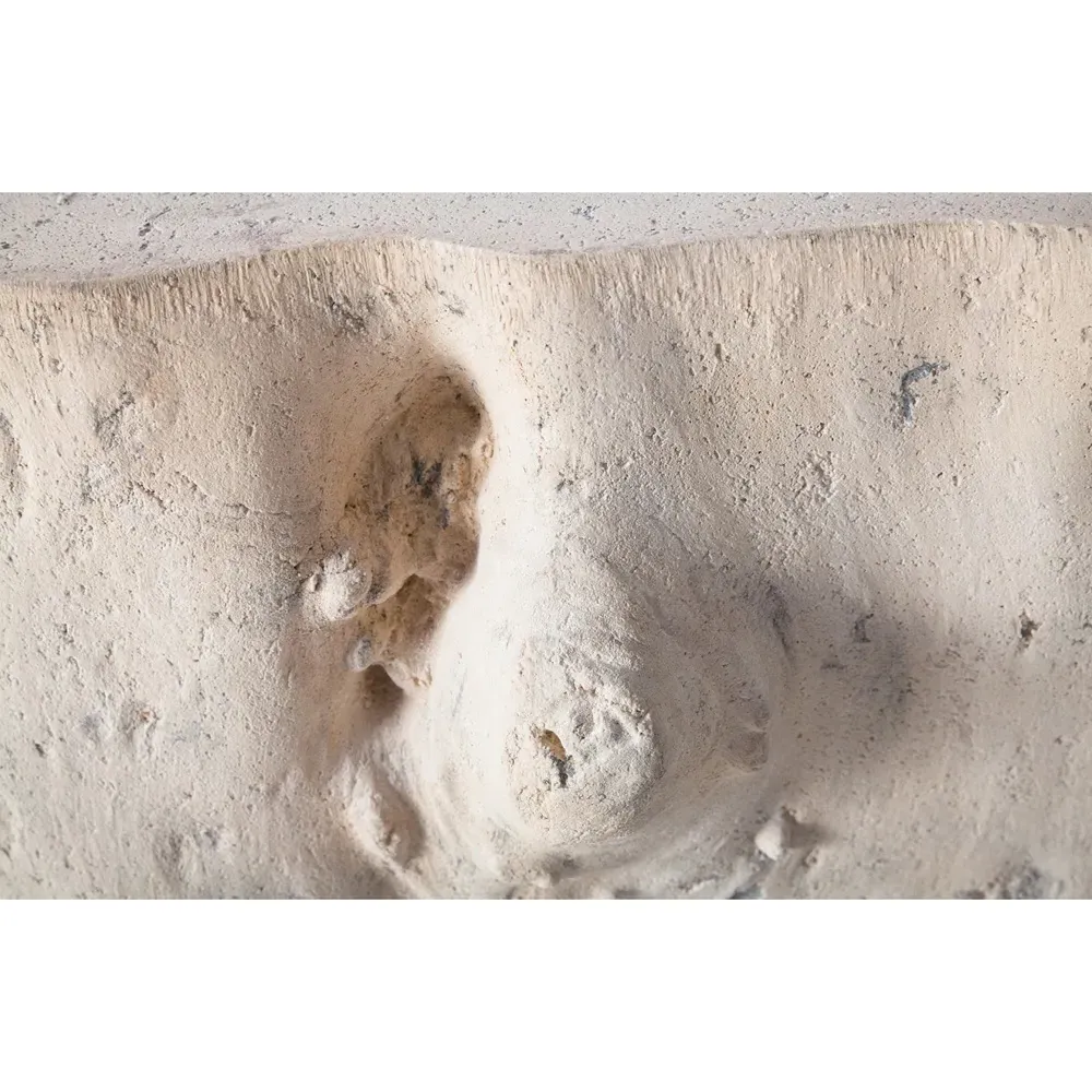 Nephele Large Outdoor Stool - Off-White, Resin