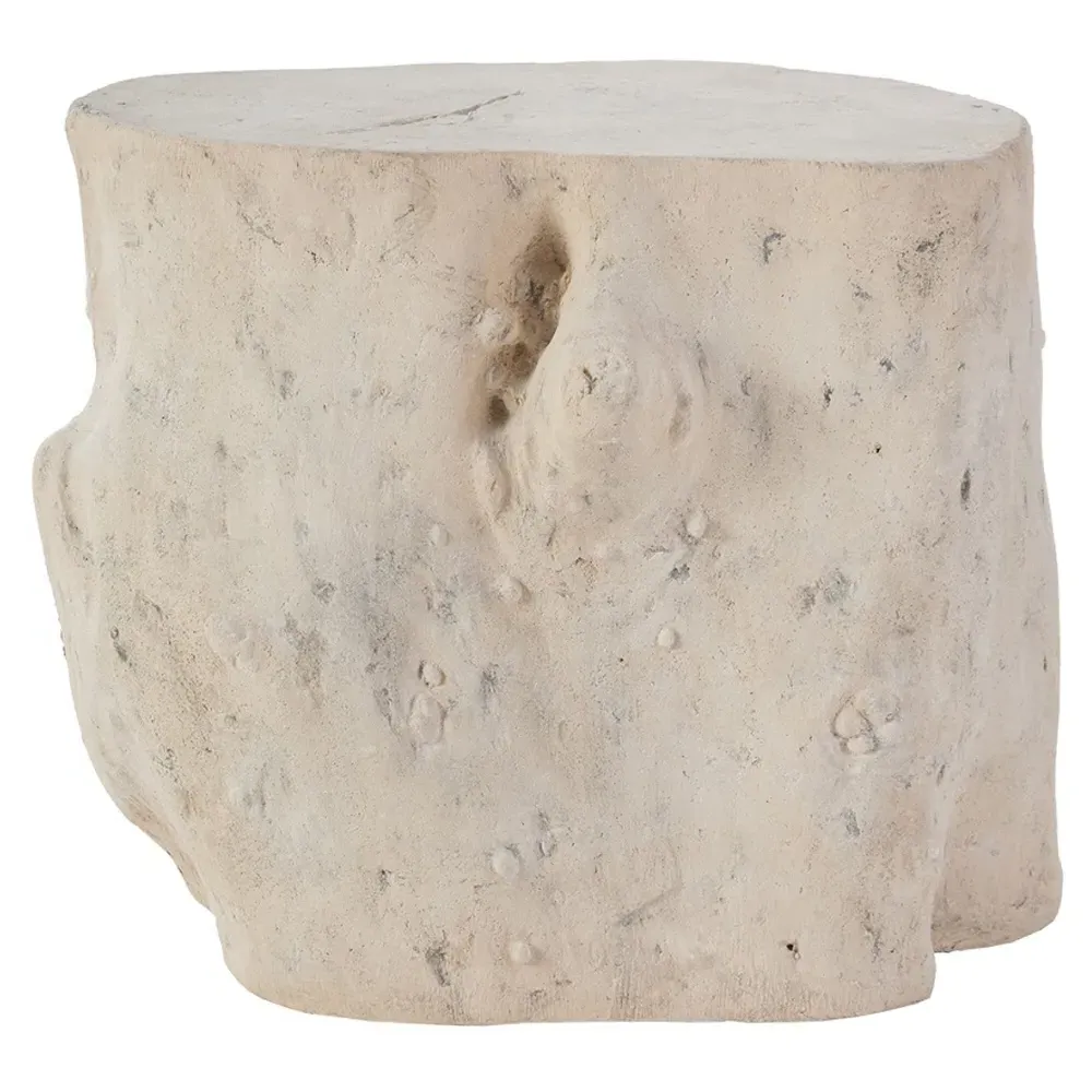 Nephele Large Outdoor Stool - Off-White, Resin image