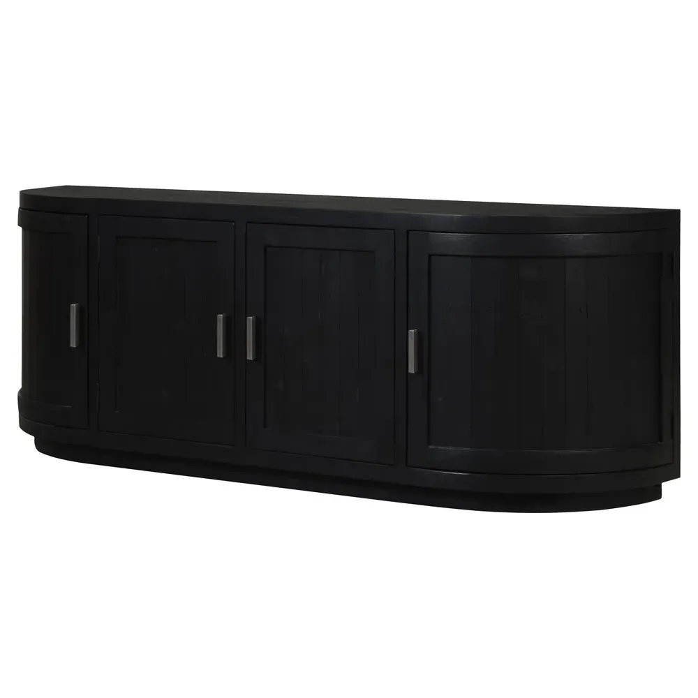 Neriah Reclaimed Wood Media Cabinet - Black