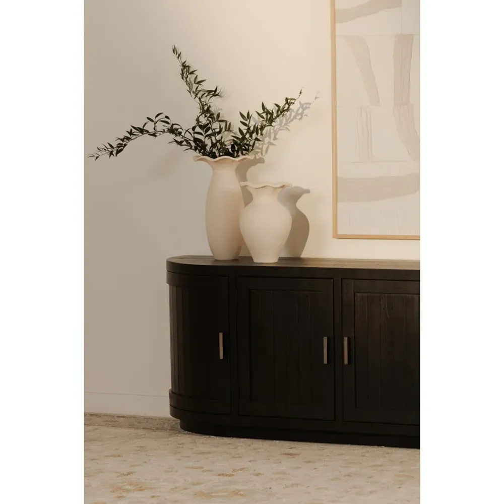 Neriah Reclaimed Wood Media Cabinet - Black