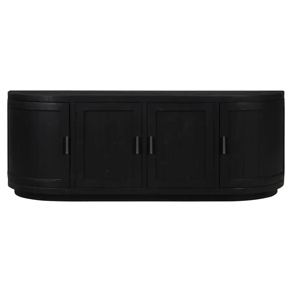 Neriah Reclaimed Wood Media Cabinet - Black image