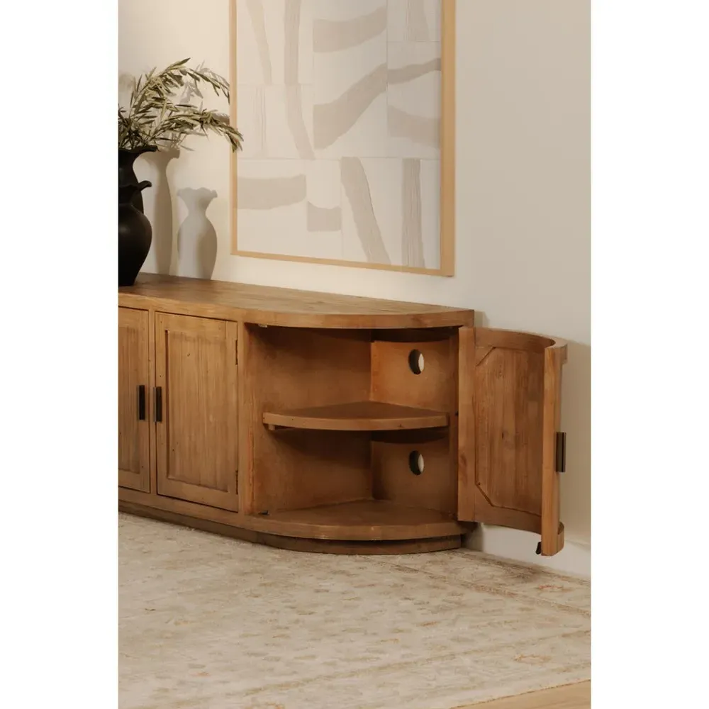 Neriah Reclaimed Wood Media Cabinet - Brown